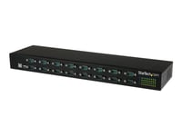 Startech.Com Usb To Serial Hub - 16 Port - Com Port Retention - Rack Mount And Daisy Chainable - Ftdi Usb To Rs232 Hub (Icusb23216fd) - Seriell Adapter - Usb 2.0 - Rs-232 X 16 - Svart