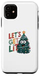 iPhone 11 Let's Lit Funny Cute Green Christmas Tree Lights Case