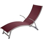 Transat - HESPERIDE - Samba - Rouge - Texaline confortable - Aluminium - Pliable