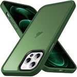 Anqrp Zero Seriesr Compatible avec iPhone 12 Pro Max Coque, Étui translucide Mat et Minimaliste, Coque pour iPhone 12 Pro Max avec Silicone Liquide 6.7 Pouces, Vert foncé