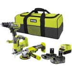 Pack RYOBI 3 outils 18V One+ - 2 batteries 4,0Ah - 2.0Ah - 1 chargeur - RCK183A-242SL