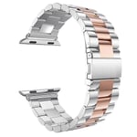 Rostfritt stålarmband för Apple Watch - 40mm/44mm - Sport Metal Armband Watchband 41mm Silver rose gold