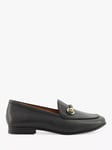 Dune Grandeur Leather Metal Trim Snaffle Loafers