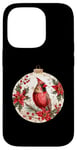 Coque pour iPhone 14 Pro Red Cardinal Christmas Bird Pyjama Merry Christmas