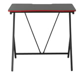 Bureau gamer NIX noir et rouge