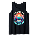 12 Year Old 12th Birthday Gift Level 12 Unlocked Gamer Tank Top