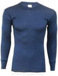 INDERA Maillot Thermique en Tricot côtelé pour Homme - Bleu - Medium