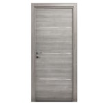 Bloc-porte Triaconta gris clair H.204 x l.83 cm, poussant droit