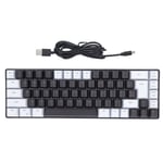 Membran Gaming Tangentbord 68 tangenter RGB Bakgrundsbelyst Ergonomiskt USB -gränssnitt Datortangentbord för Win System Office Family Vit Svart