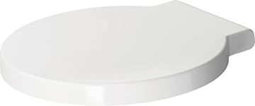 Duravit Toilet seat Starck 1, Soft Close Toilet seat, Urea thermoset Toilet lid, Toilet Cover with Stainless Steel Hinges, White