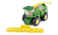 siku 1794, John Deere 8500i Forage Harvester, 1:87, Metal,Plastic, Green, Removable corn header, Movable fuel pipe, Trailer hitch