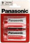 PILE SALINE R20 D CARBONE ZINC CARBON 1.50V x2 PANASONIC