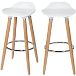 Tabouret de bar blanc 73 cm (lot de 2) - ITALIEN