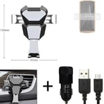 Car holder air vent mount for Cubot Pocket + CHARGER Smartphone
