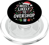 Holiday Shopper Most Likely To Overshop Christmas Shopping PopSockets PopGrip for MagSafe