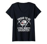 Womens Proud To Be The Daughter Of A Coal Miner V-Neck T-Shirt