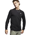 Nike AR5193-010 M NSW CLUB TEE - LS Sweatshirt Men's BLACK/WHITE 4XL-T