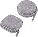 Lot de 2 écouteurs Casque étui de Transport Support Mini Rangement Organisateur boîte conteneur Pochette Porte-Monnaie pour écouteurs Bluetooth, câbles de Ligne de données USB, clés