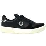 Fred Perry Mens B1261 102 Black Trainers material_real_leather - Size UK 3