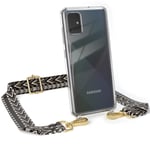 Phone Strap For Samsung Galaxy A51 Boho Cord Cover Band Wide Gray / Black