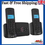 BT Premium Cordless Phone Answer Machine Landline House Remote Twin Handset UK