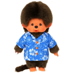 Peluche Doudou Kiki Chemise Hawaienne 20cm - Monchhichi - Bandai