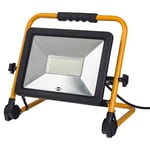 Brennenstuhl Spot LED portable pour chantier naval, atelier et garage, cadre en acier solide et robuste, protection IP65 – câble 5 m, 80 W, 6 700 lm