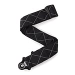 D'addario D'Addario Auto Lock Guitar Strap, Black Padded Diamonds