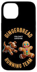 iPhone 14 Funny Gingerbread Man Running Team Christmas Xmas Dog Case