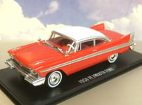 GREENLIGHT 1/43 DIECAST 1958 PLYMOUTH FURY "CHRISTINE" MOVIE CAR RED/WHITE 86529