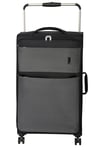 IT Luggage it World's Lightest Large 8 Wheel Soft Suitcase Grey