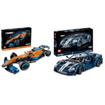 LEGO 42141 Technic McLaren Formula 1 2022 Replica Race Car Model Building Kit & 42154 Technic 2022 Ford GT Car Model Kit for Adults to Build, 1:12 Scale Supercar with Authentic Features