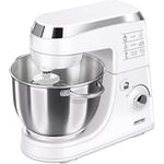 MPM MMR-12 Pâtissier, Mélangeur à Pâte Professionnel, Robot de Cuisine Orbital, Multifonction, Contrôle de la Vitesse, 2 Bols de 4,2 litres, 1000W, Blanc, Métal, 4.2 liters