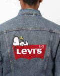 Levi's X Peanuts Appliqué Snoopy Rarest Of Rare Denim Trucker Jacket Size XXL