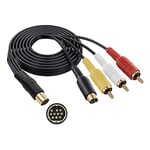 Mcbazel Gold Plated S-AV Video Audio Composite TV Adapter Cable for Sega Saturn