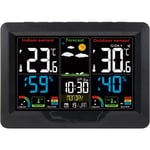 Gabrielle - Station Meteo, dcf Station Meteo Interieur Exterieur sans Fil avec Capteur Extérieur, Écran lcd Couleur Numérique, Thermomètre Hygromètre