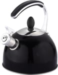 Buckingham 2L Stainless Steel Stove Top Gas Whistling Kettle Matte Black 17070