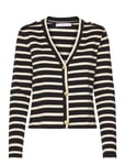 Mango Striped Cardigan With Buttons Svart