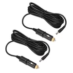 New 2 Pcs DC 12V Car Power Supply Cable Cigarette Lighter Cord Male Plug