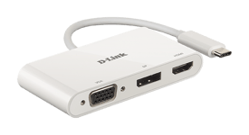 D-LINK – 3-in-1 USB-C to HDMI/VGA/DisplayPort Adapter (DUB-V310)