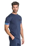 Gianni Kavanagh Men's Blue Chromatica Elastic Tee T-Shirt, Azul, XS