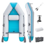 Bestway - Kit Bateau Gonflable de Sport 2 Personnes Corinth Elite - 230 cm x 130 cm x 33 cm - Gris/Bleu