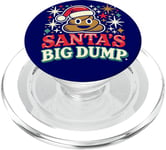 Santa's Big Dump - Funny Xmas Pajamas Christmas Poop PopSockets PopGrip pour MagSafe