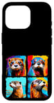 iPhone 16 Pro Otter Pop Art Colorful Drawing Painting Case