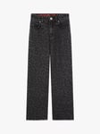 HUGO BOSS HUGO Kids' Animal Print Denim Jeans, Denim Grey