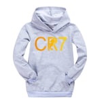 Cristiano Ronaldo Cr7 Hoodie Set Barn Fotboll Hoodies Barn Gåvor Grå Grey 140 cm