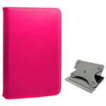 Étui Cool Ebook / Tablette 8" Lisse Rose Rotatif