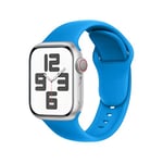 SRena Bracelet SBC1 pour bracelet apple watch se ultra 2 series 10 9 8 7 6 5 4 3 2 1 49mm 46mm 45mm 44mm 42mm 41mm 40mm 38mm cuir sport montre silicone en couleur Bleu Océan