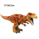 Dinosauriefigurer, Indominus T Rex-block, Stort dinosaurieblock, Barnkalas orange Tyrannosaurus rex