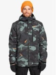 Quiksilver Mens Mission Printed Ski Jacket - Camo, Black, Size Xl, Men